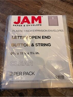 💕 B14 JAM 12 plastic 1” expansion envelopes